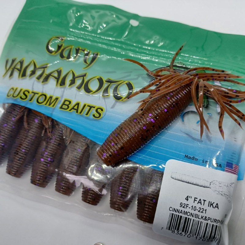 GARY YAMAMOTO 4FAT IKA 92F-10-221 CINNAMON/BLK PURP FLK • King´s Lures  Guadiana